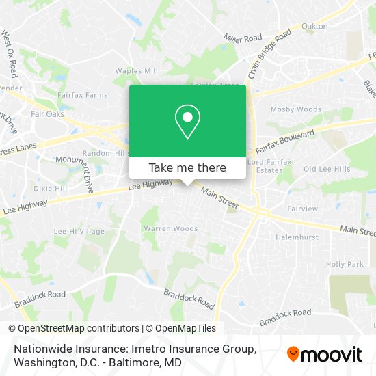 Mapa de Nationwide Insurance: Imetro Insurance Group
