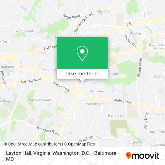 Mapa de Layton Hall, Virginia