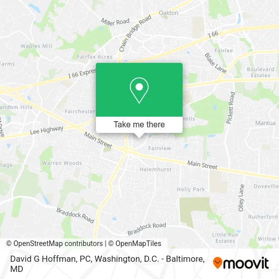 David G Hoffman, PC map