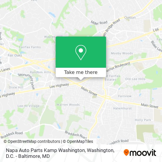 Napa Auto Parts Kamp Washington map