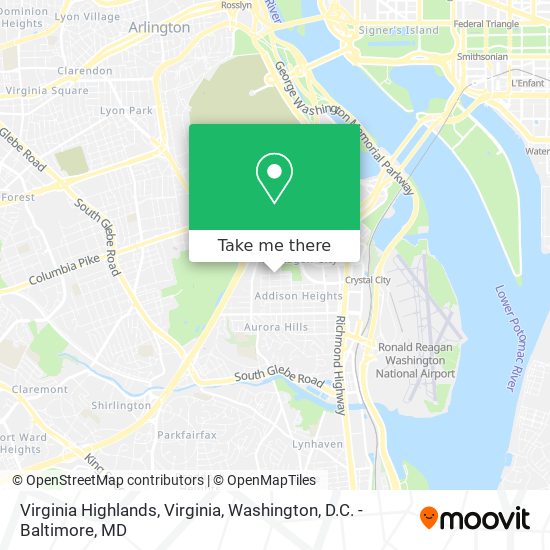 Virginia Highlands, Virginia map