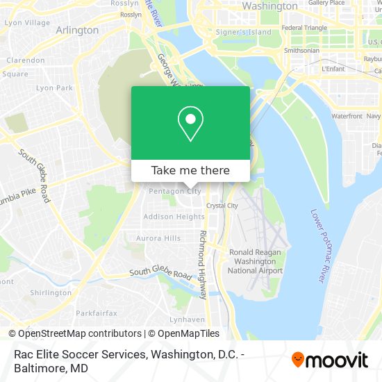 Rac Elite Soccer Services map