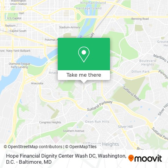 Hope Financial Dignity Center Wash DC map