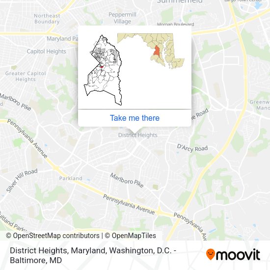 District Heights, Maryland map