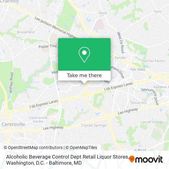 Alcoholic Beverage Control Dept Retail Liquor Stores map
