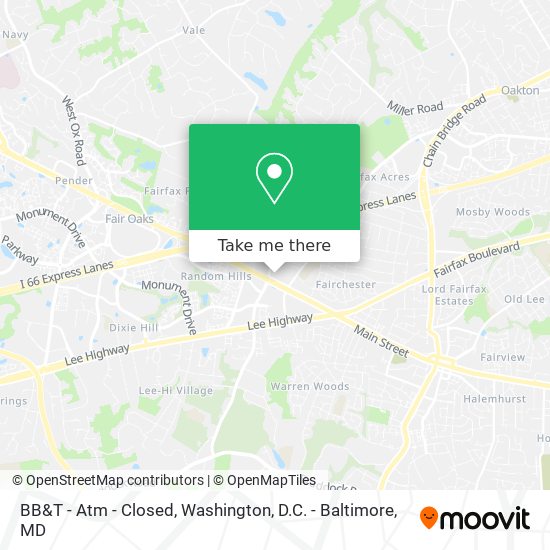 BB&T - Atm - Closed map