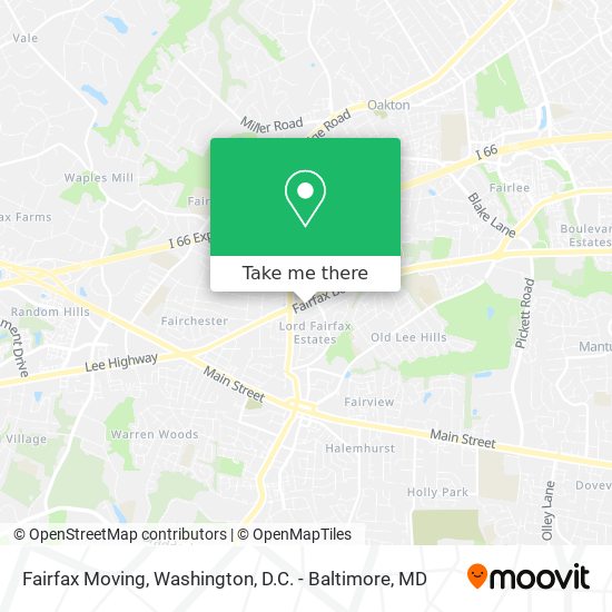 Fairfax Moving map