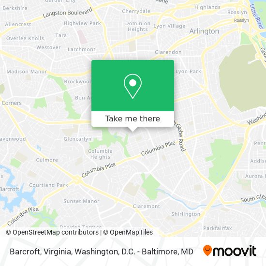 Barcroft, Virginia map