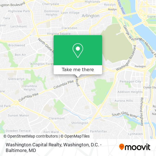 Washington Capital Realty map