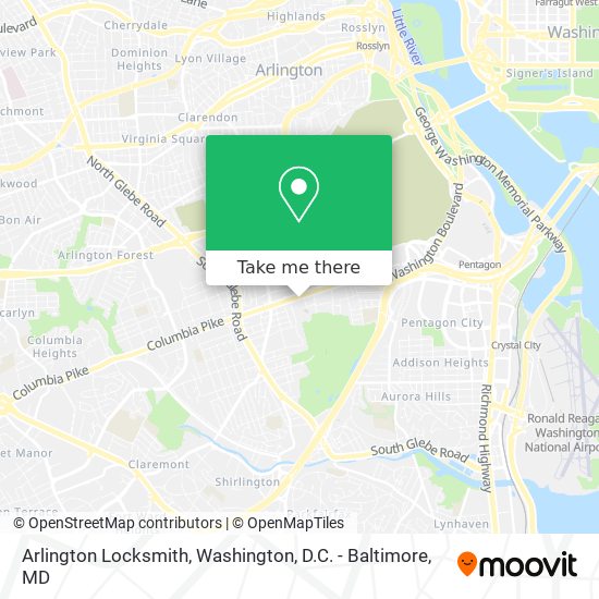 Mapa de Arlington Locksmith