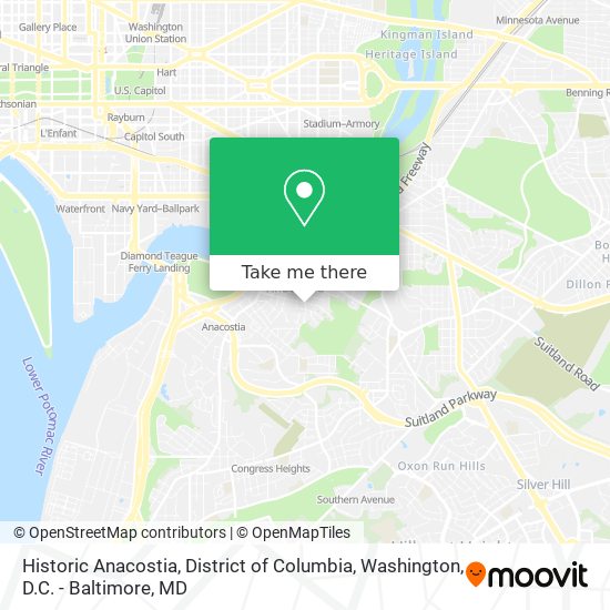 Historic Anacostia, District of Columbia map