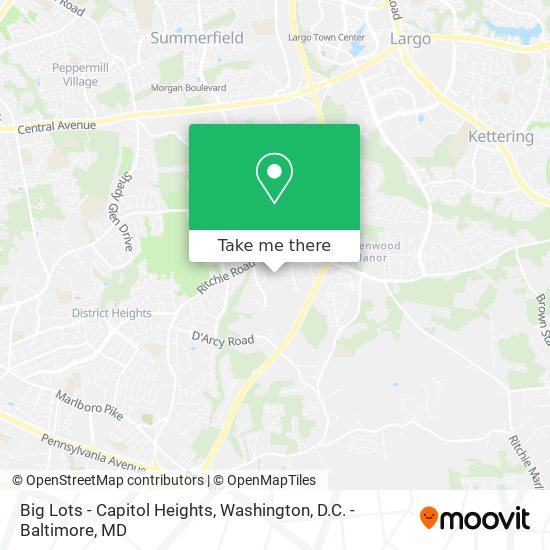 Big Lots - Capitol Heights map