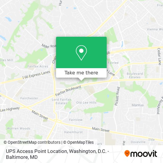 UPS Access Point Location map