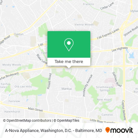 A-Nova Appliance map