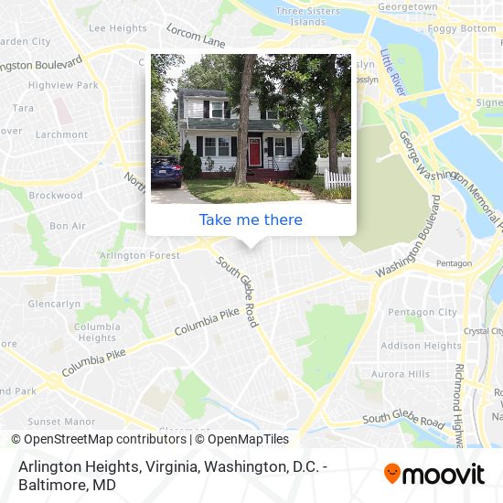 Arlington Heights, Virginia map