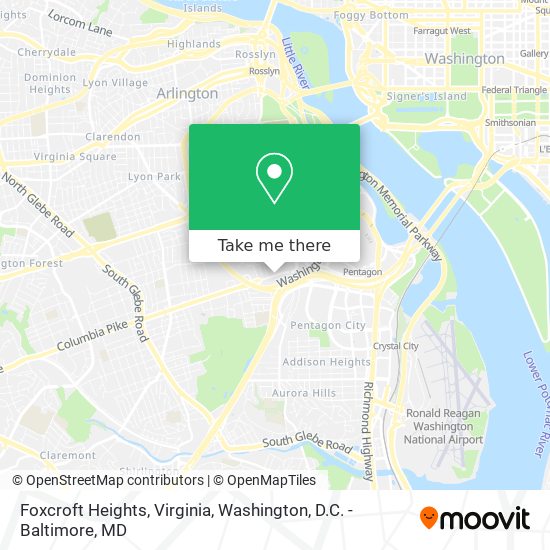 Foxcroft Heights, Virginia map