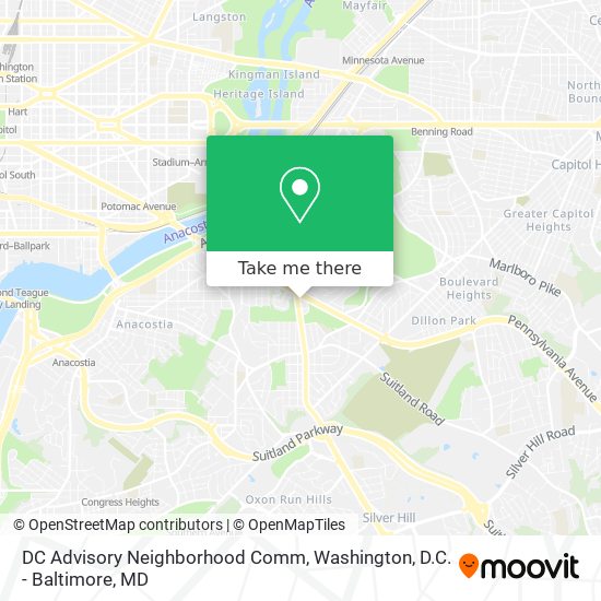 Mapa de DC Advisory Neighborhood Comm