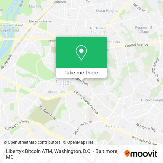 Mapa de Libertyx Bitcoin ATM