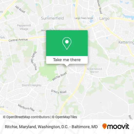 Ritchie, Maryland map