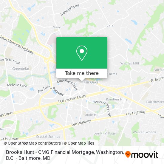 Mapa de Brooks Hunt - CMG Financial Mortgage