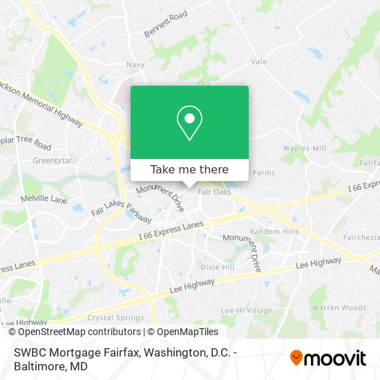 SWBC Mortgage Fairfax map