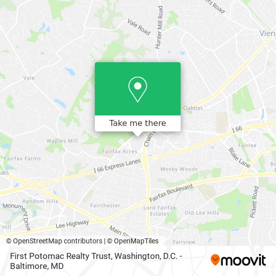 Mapa de First Potomac Realty Trust