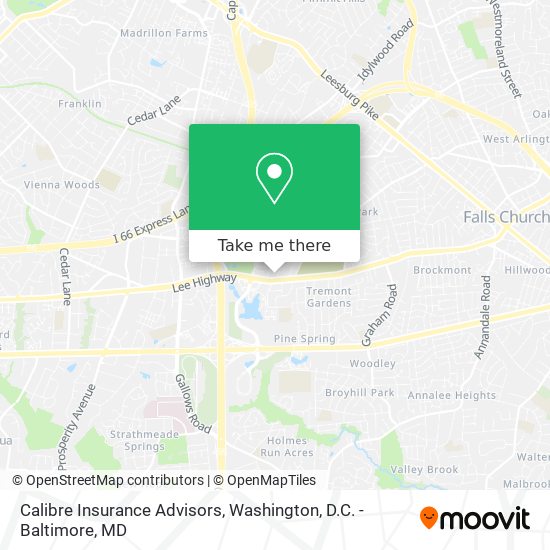 Mapa de Calibre Insurance Advisors