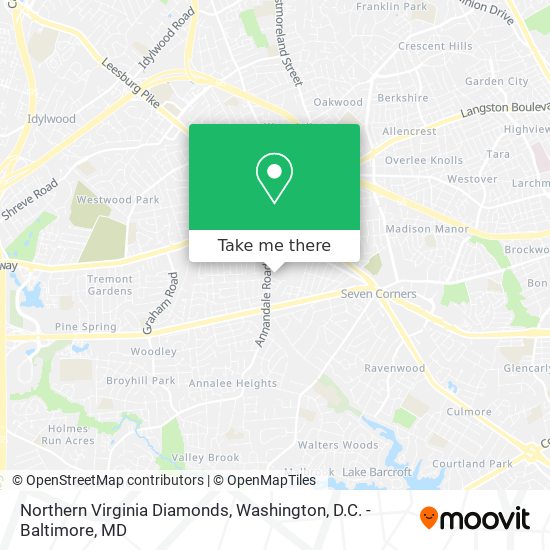 Northern Virginia Diamonds map