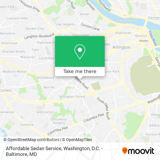 Affordable Sedan Service map