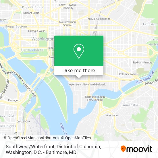 Southwest / Waterfront, District of Columbia map