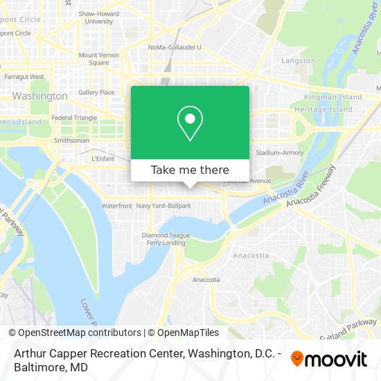 Arthur Capper Recreation Center map