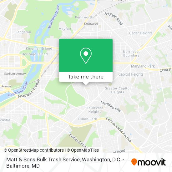 Matt & Sons Bulk Trash Service map