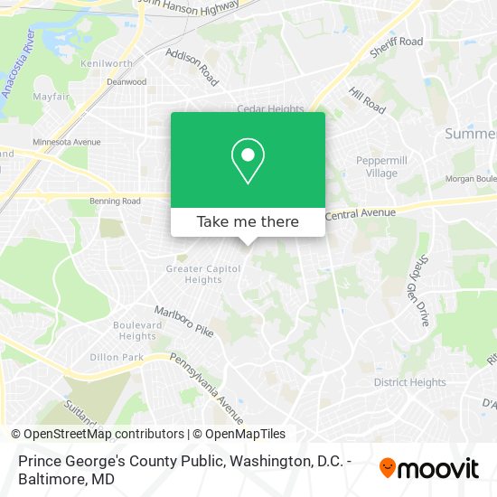 Mapa de Prince George's County Public