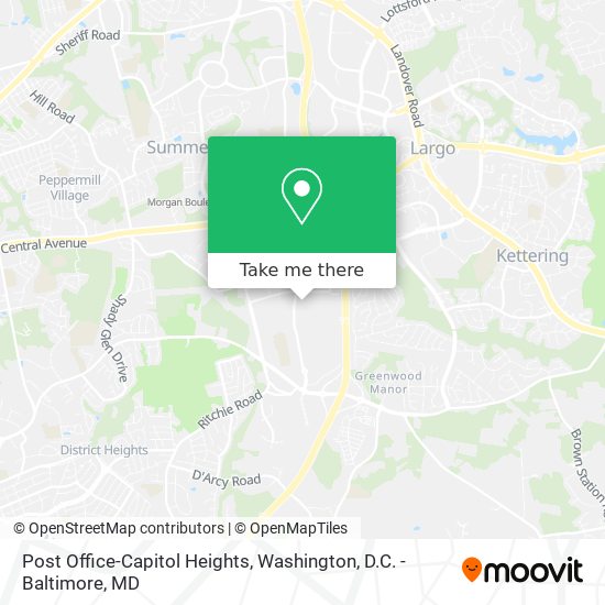 Mapa de Post Office-Capitol Heights