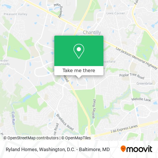 Ryland Homes map