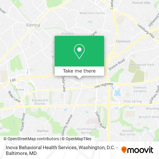 Inova Behavioral Health Services map