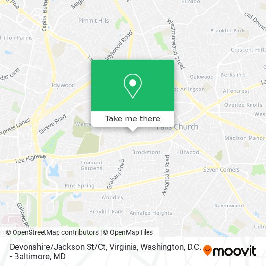 Mapa de Devonshire / Jackson St / Ct, Virginia