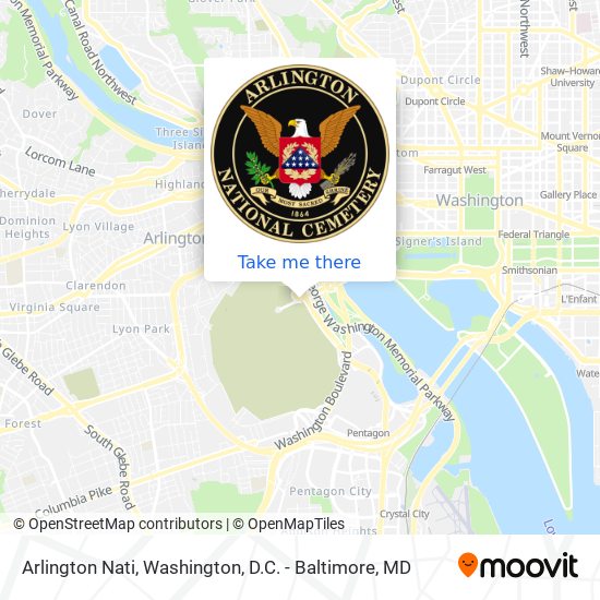 Arlington Nati map