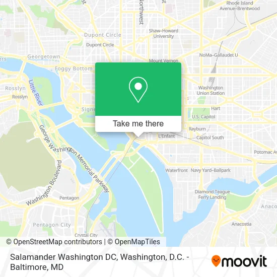 Mapa de Salamander Washington DC