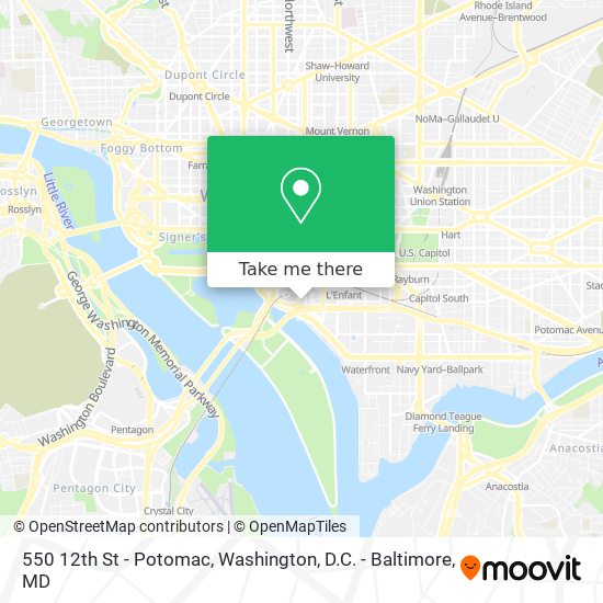 Mapa de 550 12th St - Potomac