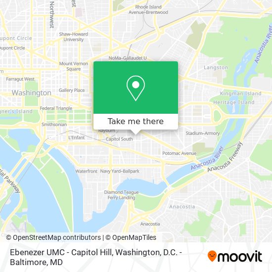 Ebenezer UMC - Capitol Hill map