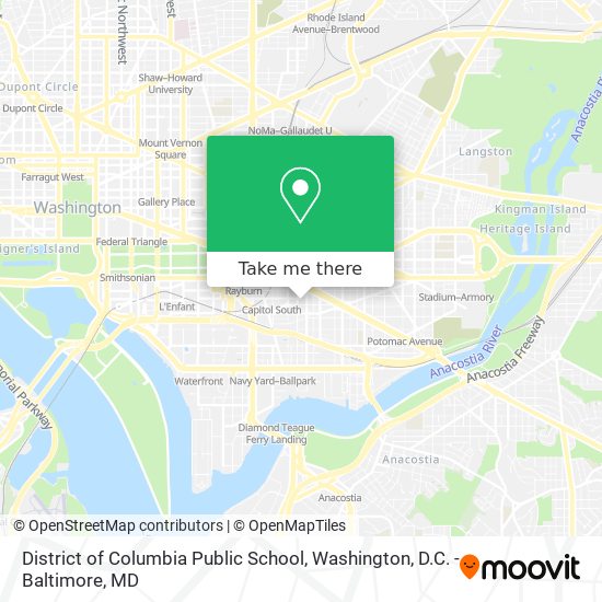 Mapa de District of Columbia Public School