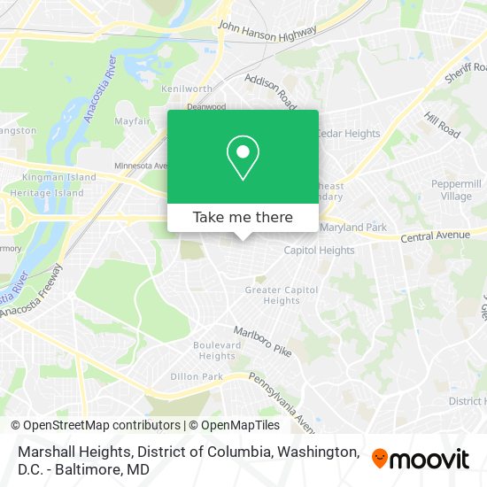 Marshall Heights, District of Columbia map