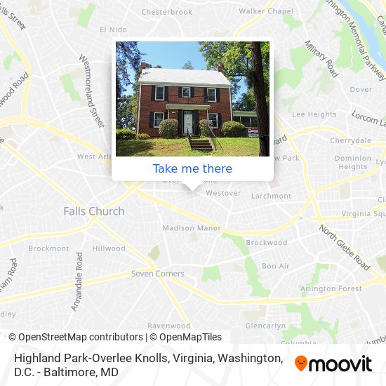 Mapa de Highland Park-Overlee Knolls, Virginia