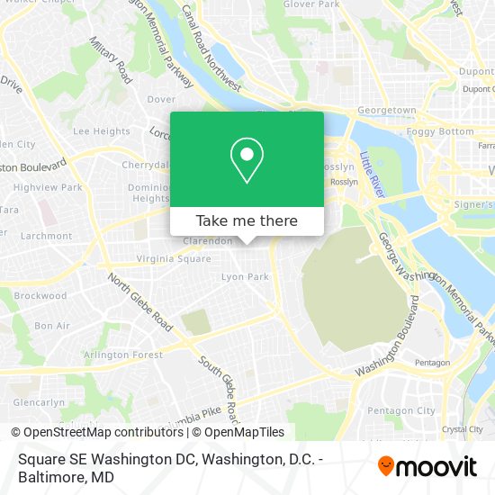 Square SE Washington DC map