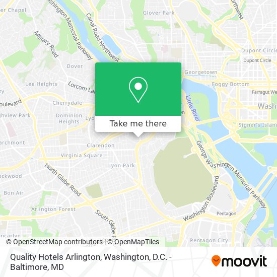 Quality Hotels Arlington map