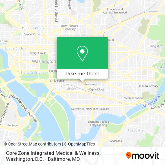 Mapa de Core Zone Integrated Medical & Wellness