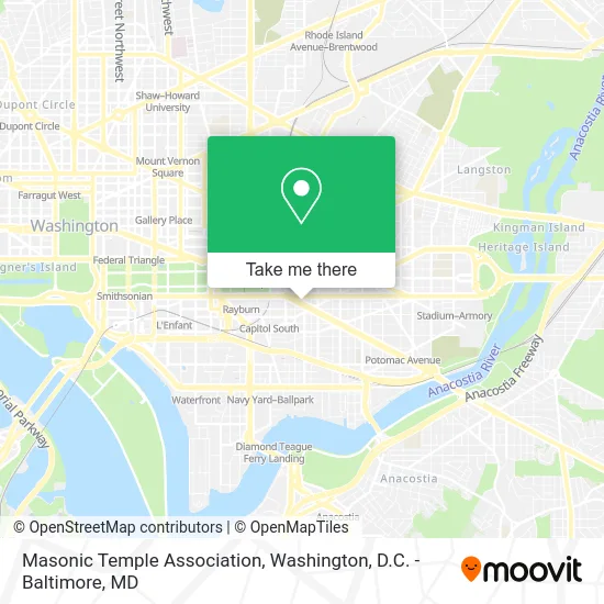 Masonic Temple Association map