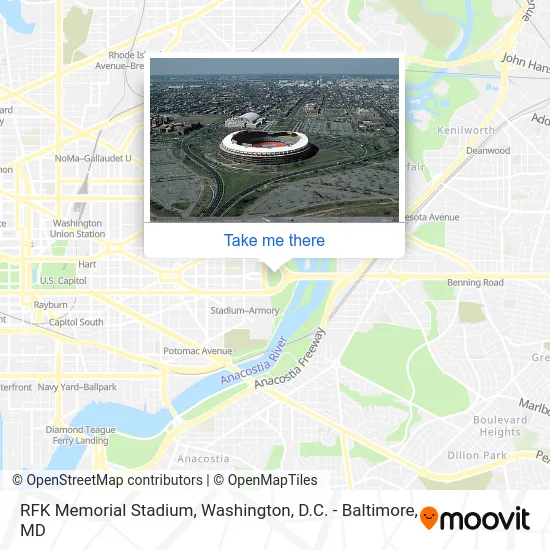 RFK Memorial Stadium map
