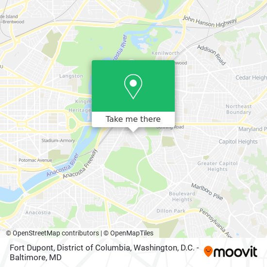 Fort Dupont, District of Columbia map